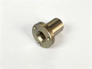 Precision brass component manufactured by CNC machining