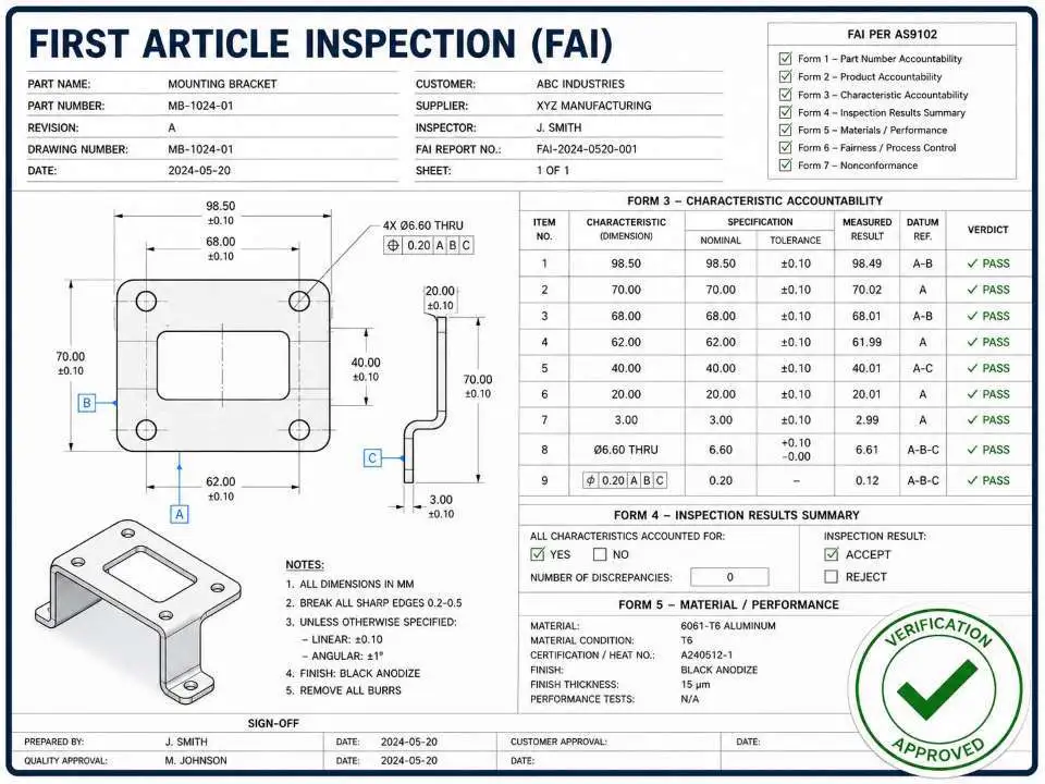 <span style="font-weight: 600;">First Article Inspection (FAI) Available</span>