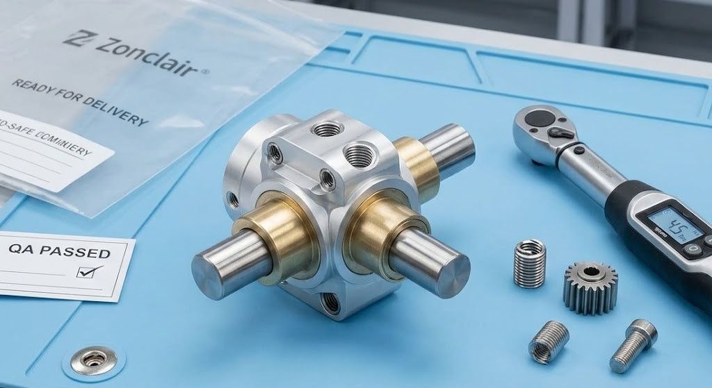 <h3>📦 Turnkey Precision Assembly & Integration</h3> <p>Your complete single-source manufacturing solution. We handle the entire backend workflow: from manual microscopic deburring and ultrasonic cleaning to custom hardware installation (helicoils, dowel pins, bearings) and full multi-component mechanical sub-assembly, delivering finished modules directly to your production line.</p>